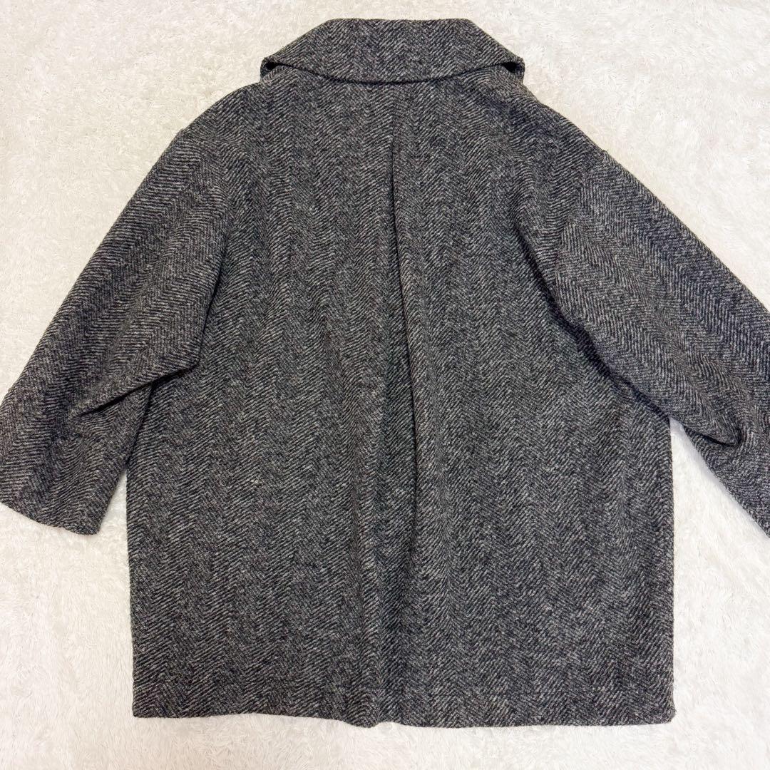 スピックアンドスパン Wスライバーヘリンボーンミドルコート 22AW