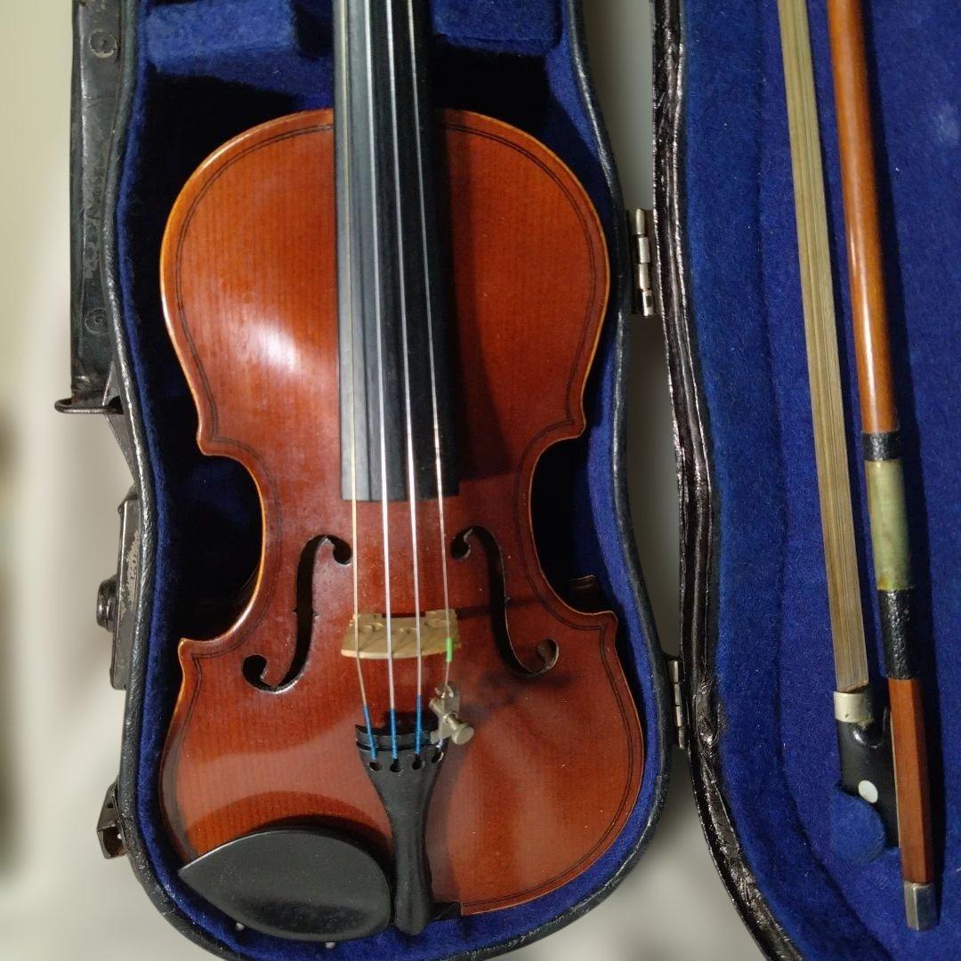 ♥4才前後の子供用♥スズキバイオリン1/10♥品番101♥弓、ケ―ス、松脂付き