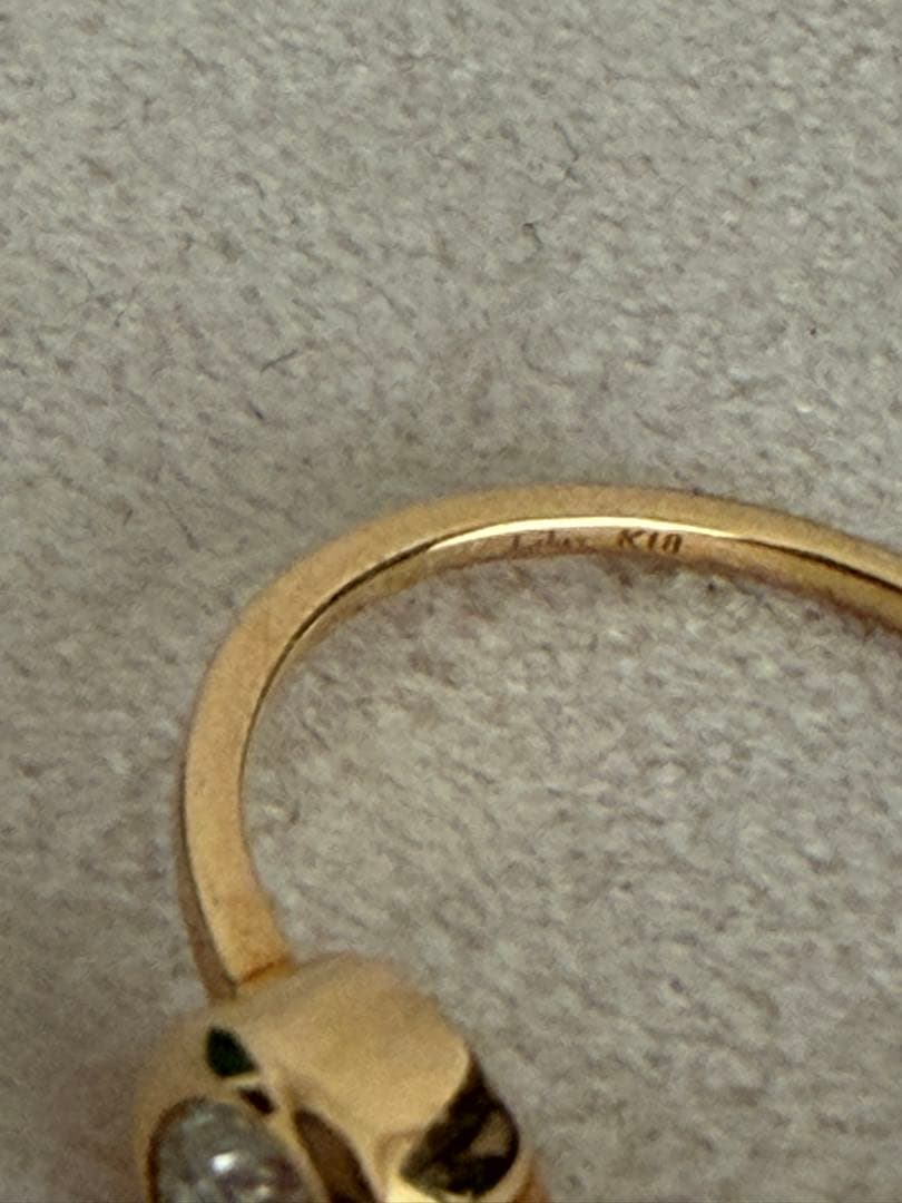 lilas スピックアンドスパン　フクリン　18k ダイヤリング　13号