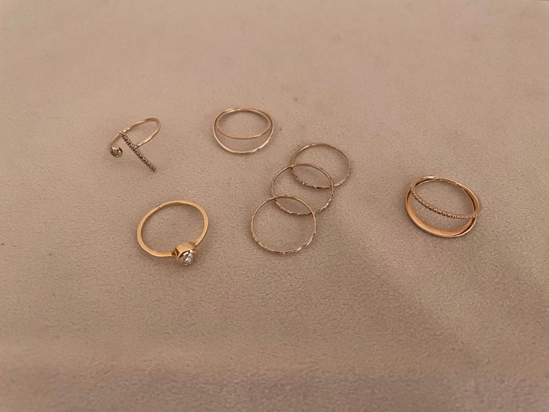 lilas スピックアンドスパン　フクリン　18k ダイヤリング　13号