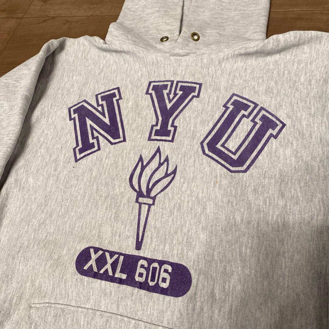 90s champion USA製 NYU フーディ