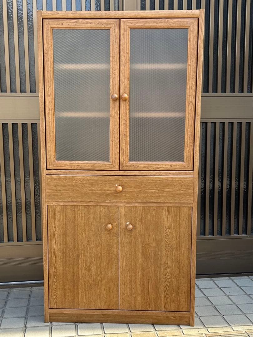 【昭和レトロ・アンティーク】食器棚　カップボード　キャビネット　飾り棚