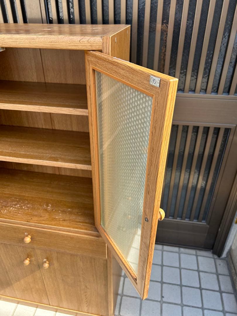 【昭和レトロ・アンティーク】食器棚　カップボード　キャビネット　飾り棚