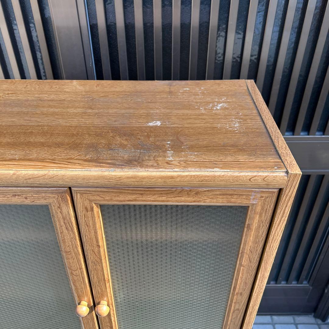 【昭和レトロ・アンティーク】食器棚　カップボード　キャビネット　飾り棚