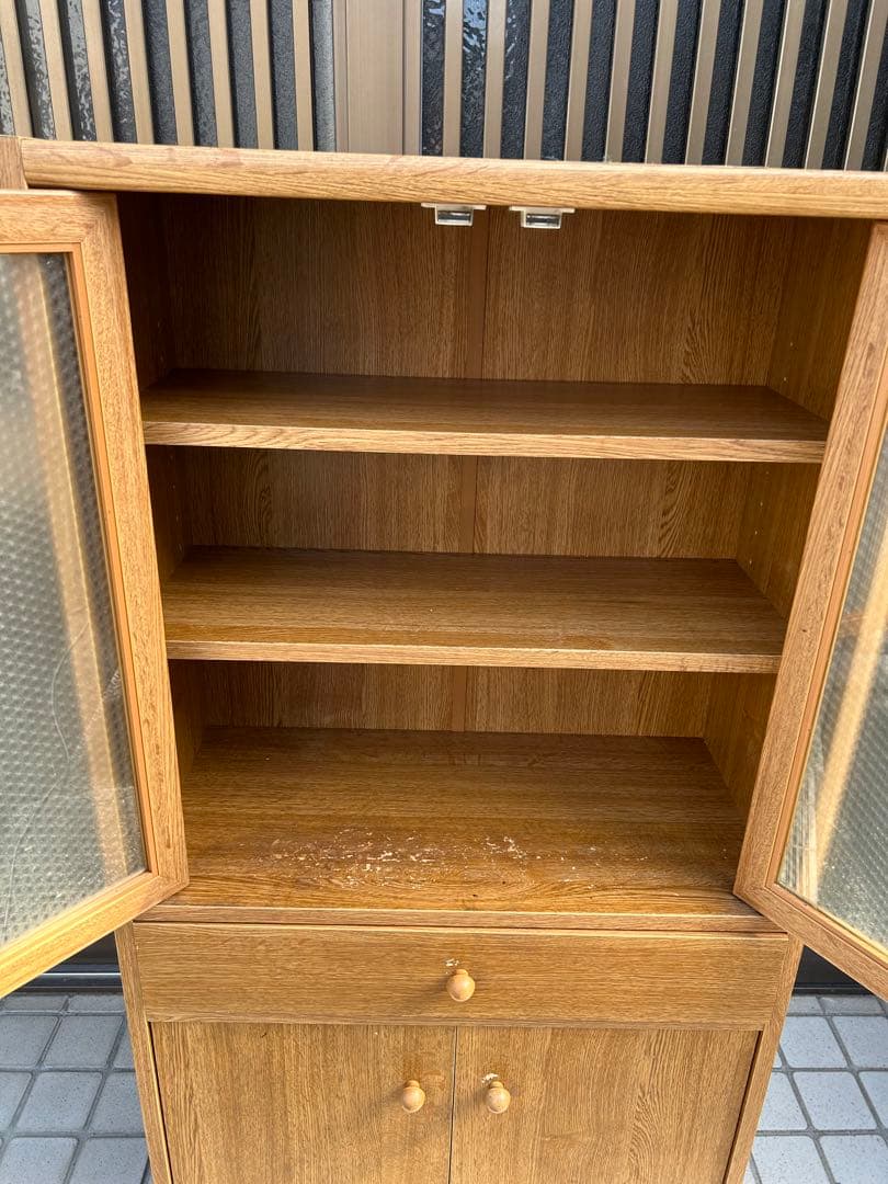 【昭和レトロ・アンティーク】食器棚　カップボード　キャビネット　飾り棚