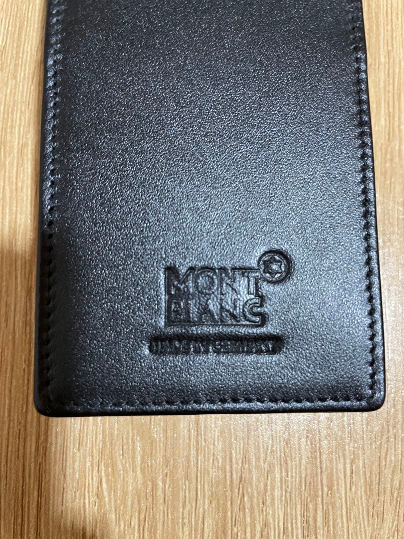 MONT BLANC ブラックレザー　ペンケース　3本