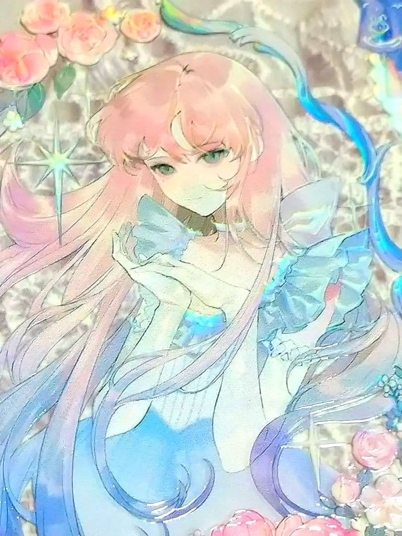 のこり２✩J518＃星月幻想指南(虹光)切り売り海外人物マステ女の子