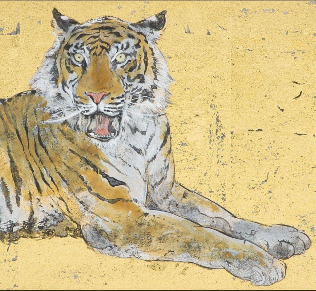 真作　 川又聡 「虎」 個人虎展作品 　入手困難作画家