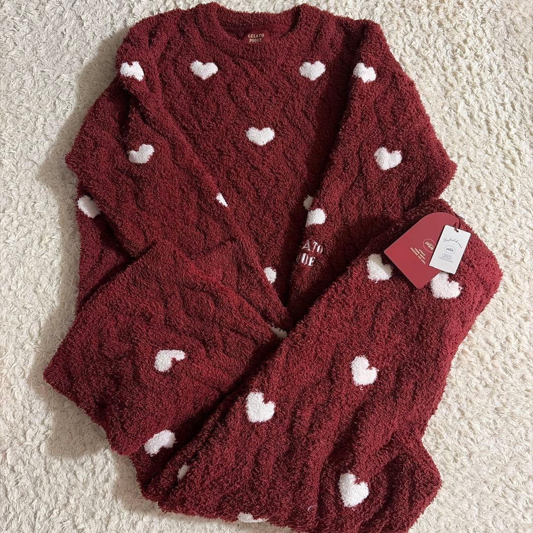 GELATO PIQUE ハート柄 ルームウェア ホリデー セットアップ