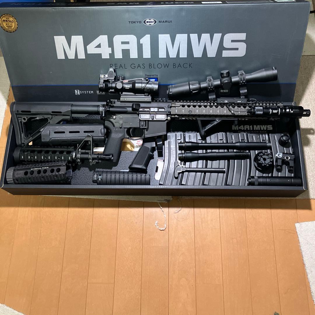 【しぃ】引退品　mws 東京マルイ M4A1 MWS GBB 付属品多数