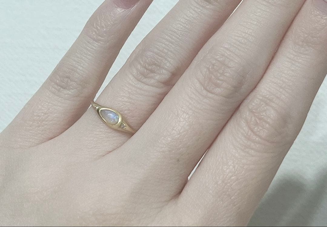 ete K18YG オパール ダイヤ リング #11