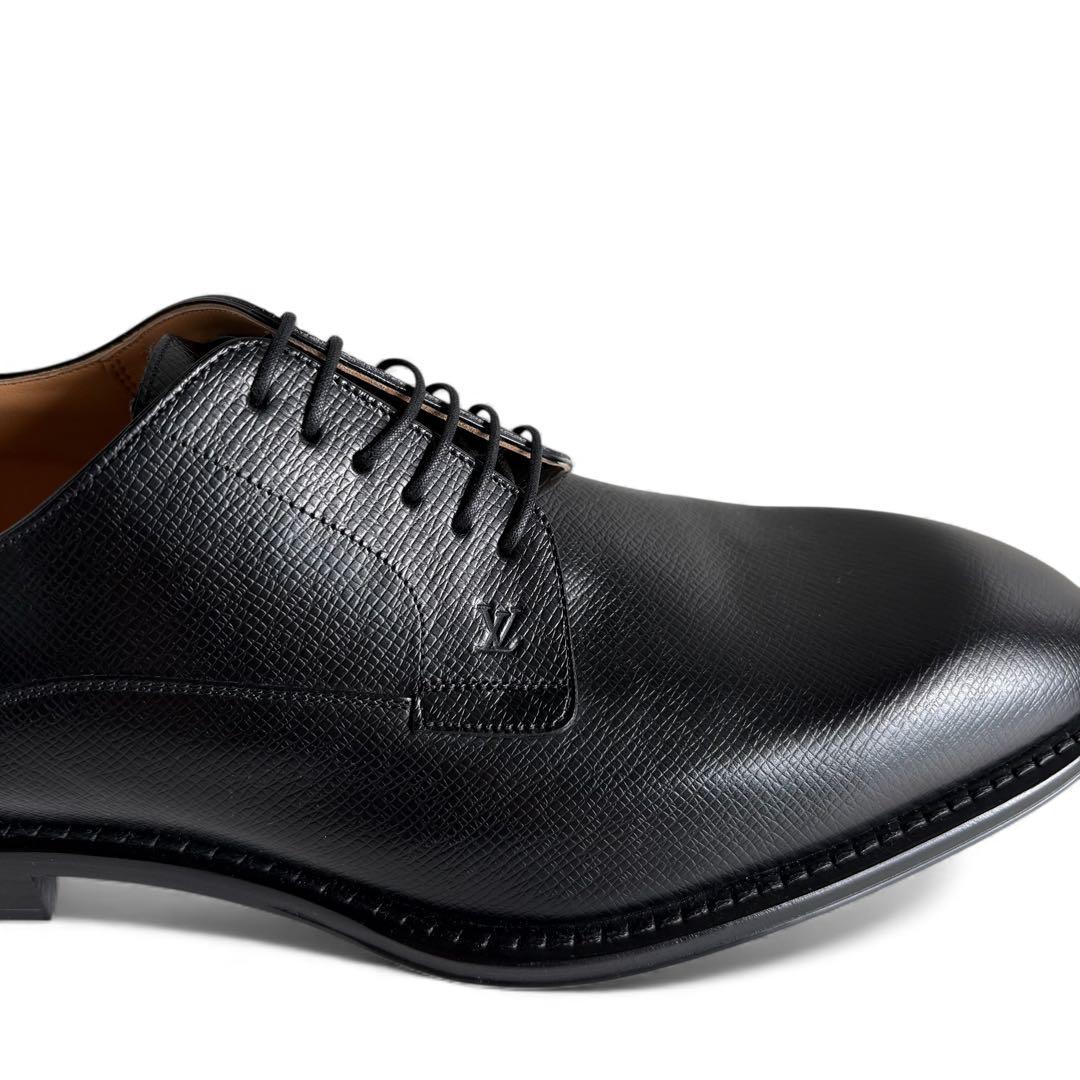 未使用 LOUIS VUITTON タイガ ダービーシューズ 8.5 LVロゴ