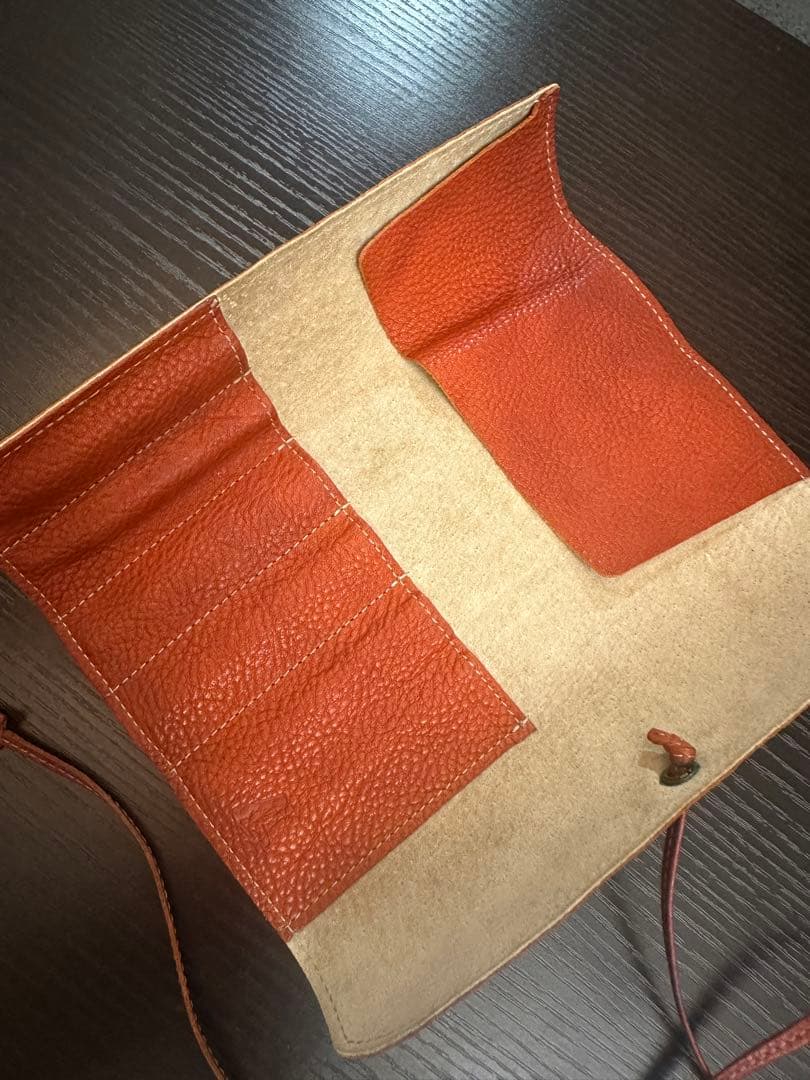 土屋鞄　ロールペンケース　限定色オレンジ