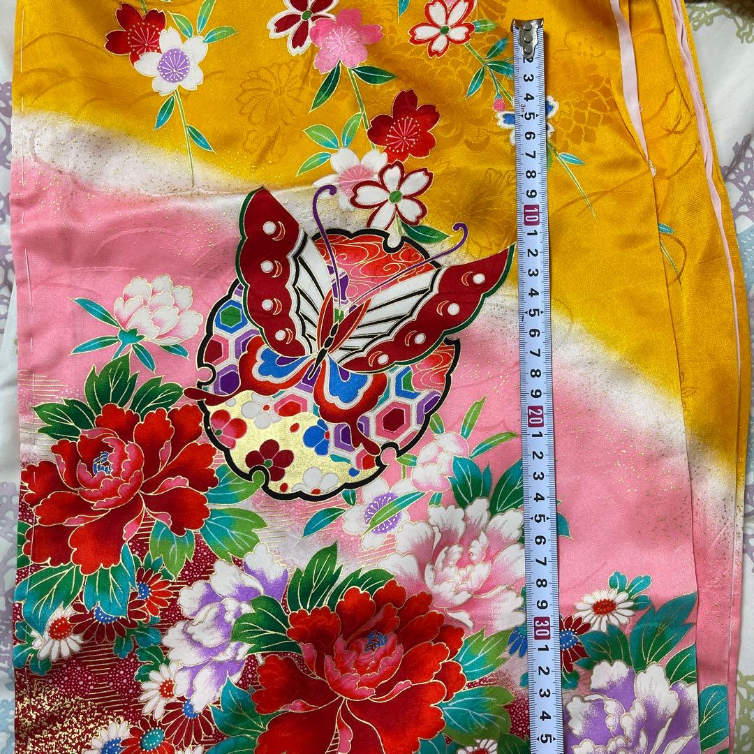 オーダー受付中❣️正絹本格お仕立てお振袖、撮影用お引き摺り大振り袖