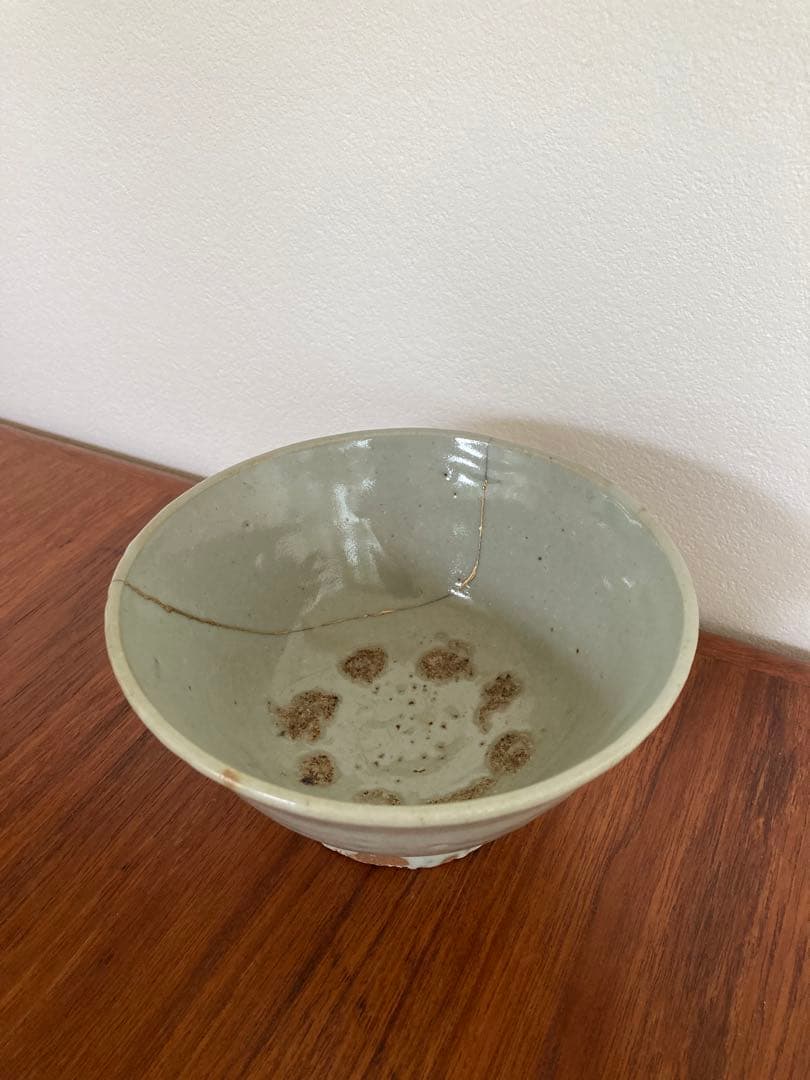 李朝　白磁　金継ぎ　古道具　茶碗　アンティーク　時代　朝鮮　古美術　骨董