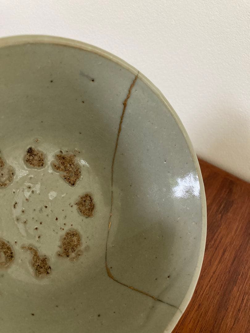 李朝　白磁　金継ぎ　古道具　茶碗　アンティーク　時代　朝鮮　古美術　骨董
