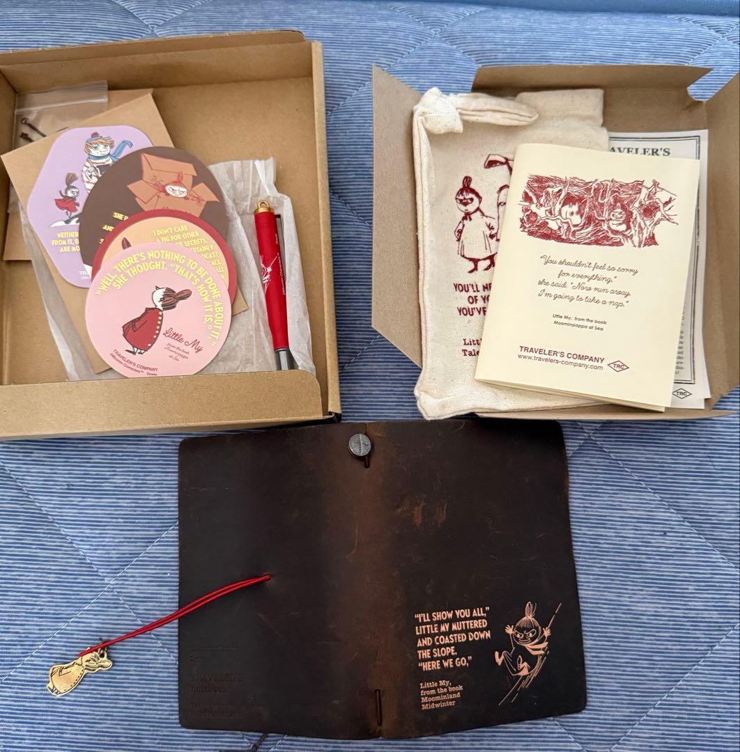 トラベラーズノート　ムーミンリトルミイ パスポートサイズ限定セット