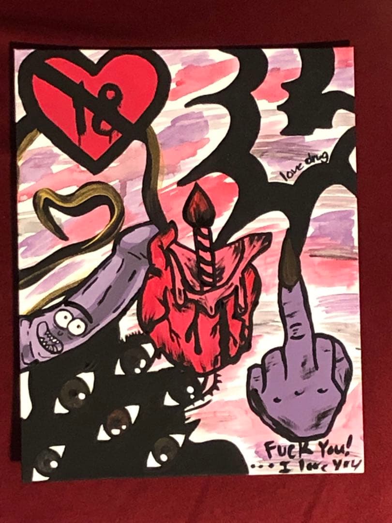 失恋アート　medusami art カラフルアート