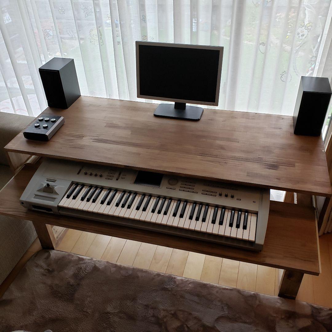 【あられさん】DTMデスクS130-55(300)ウォールナット塗装仕上げ