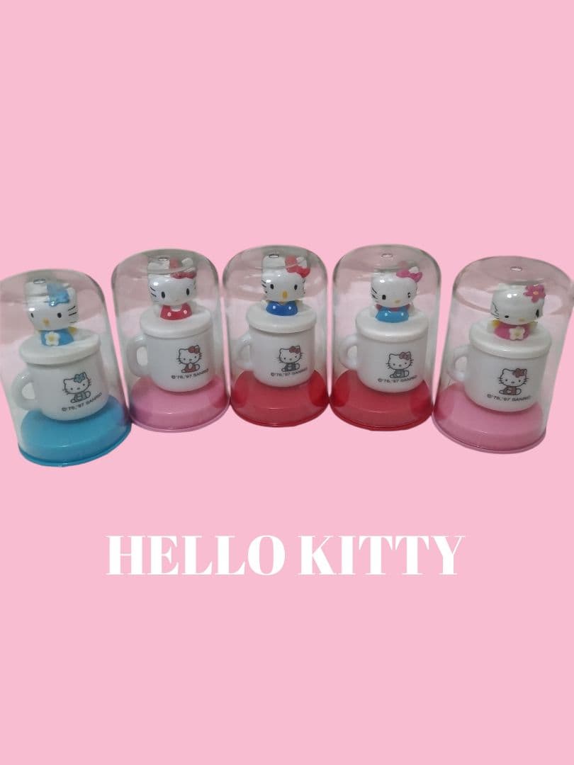 【送料込み・匿名配送】《レア》HELLO KITTY　陶器　置物　5個セット