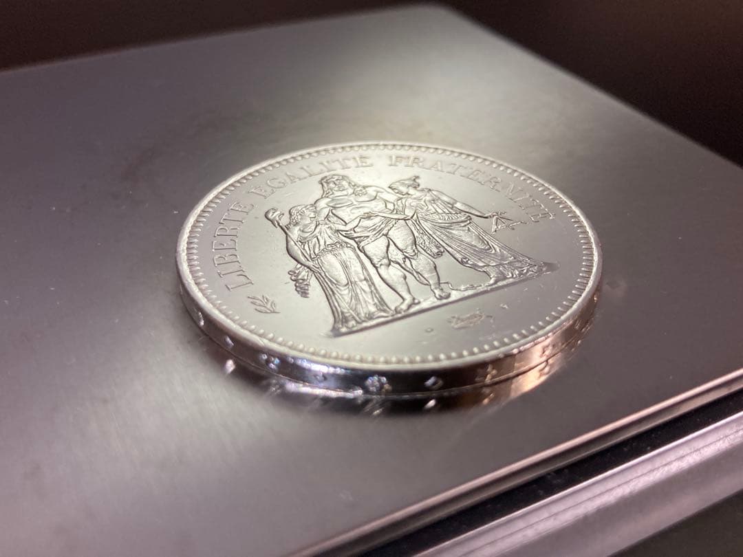 【フランス】ヘラクレス50フラン極大型銀貨(1975年)