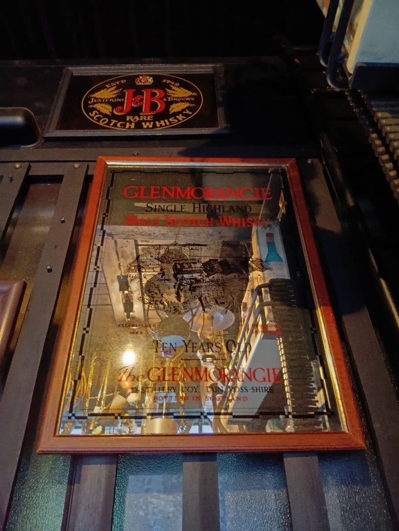 1980's 非売品　ノベルティ　グレンモーレンジ　10年　パブミラー