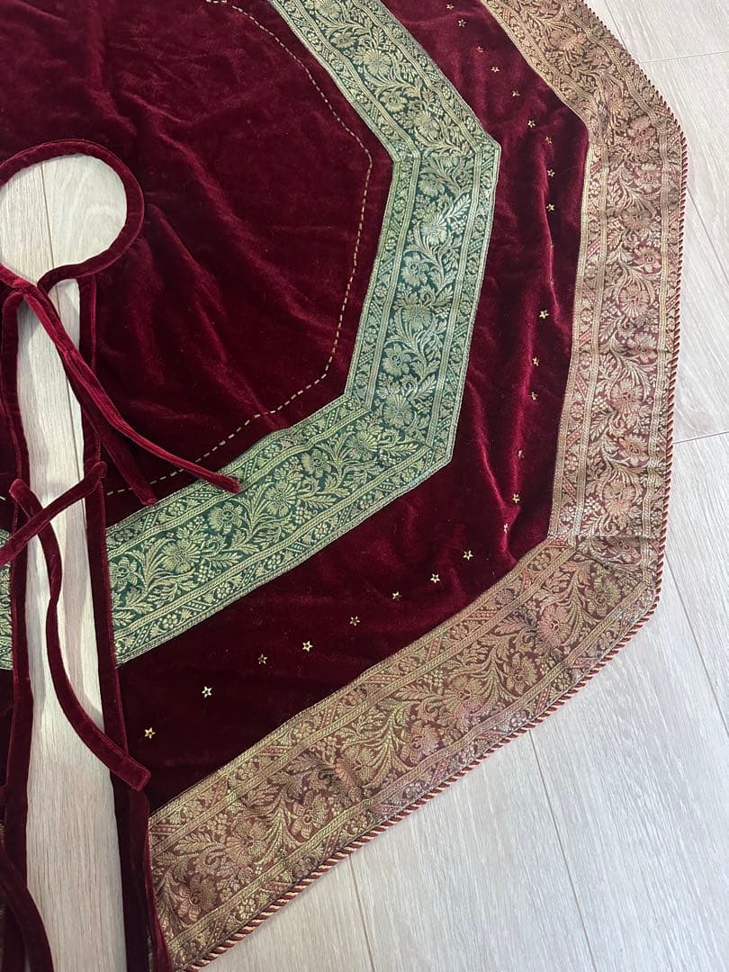 アメリカ購入ヴィンテージ クリスマススカート　クリスマス　インテリア