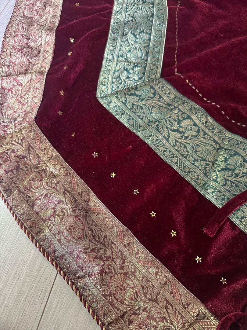 アメリカ購入ヴィンテージ クリスマススカート　クリスマス　インテリア