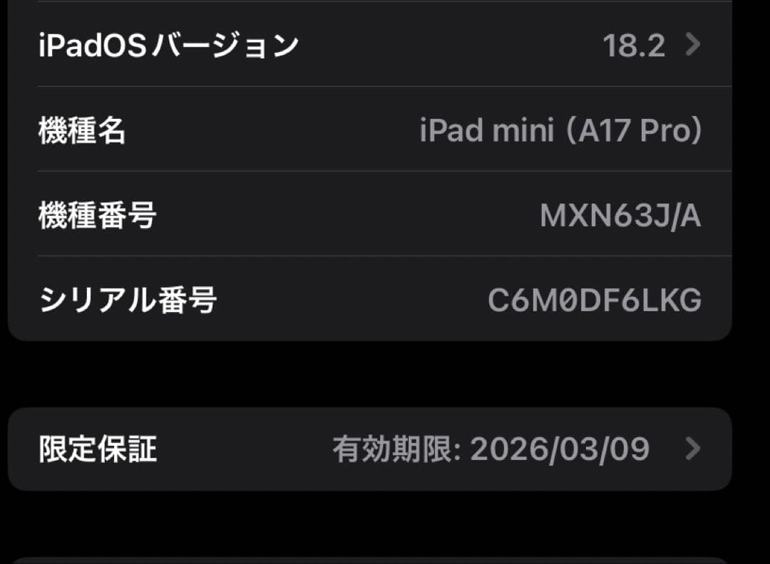 iPad mini 第7世代 128gb