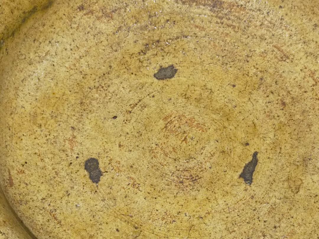 ♥時代　黄瀬戸　鉢　木箱付き　美濃焼　骨董　古玩