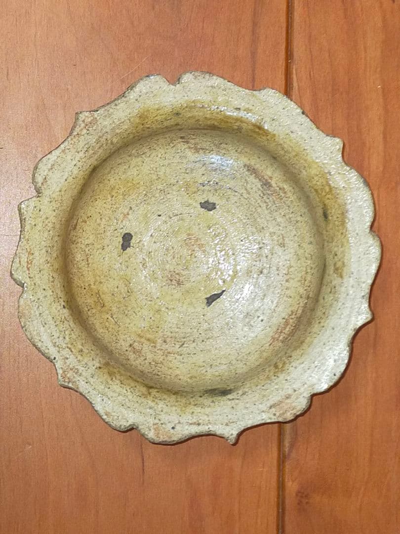 ♥時代　黄瀬戸　鉢　木箱付き　美濃焼　骨董　古玩