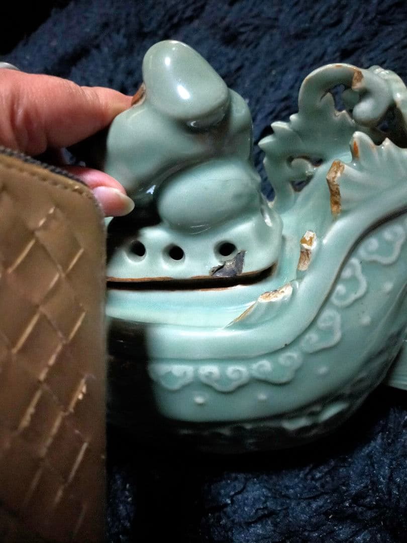 鍋島青磁大黒船香炉