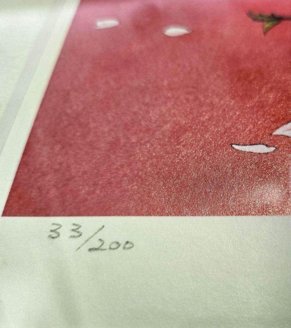 美品　矢口高雄　桜吹雪の三平　限定品　直筆サイン　レフグラフファイン版画