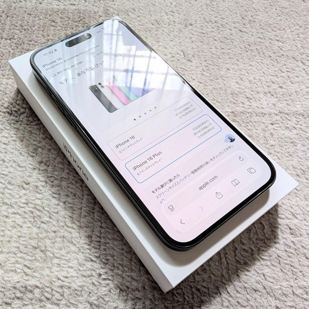 6.7インチ❗️iPhone 16 Plusブラック128GB ESRケース付