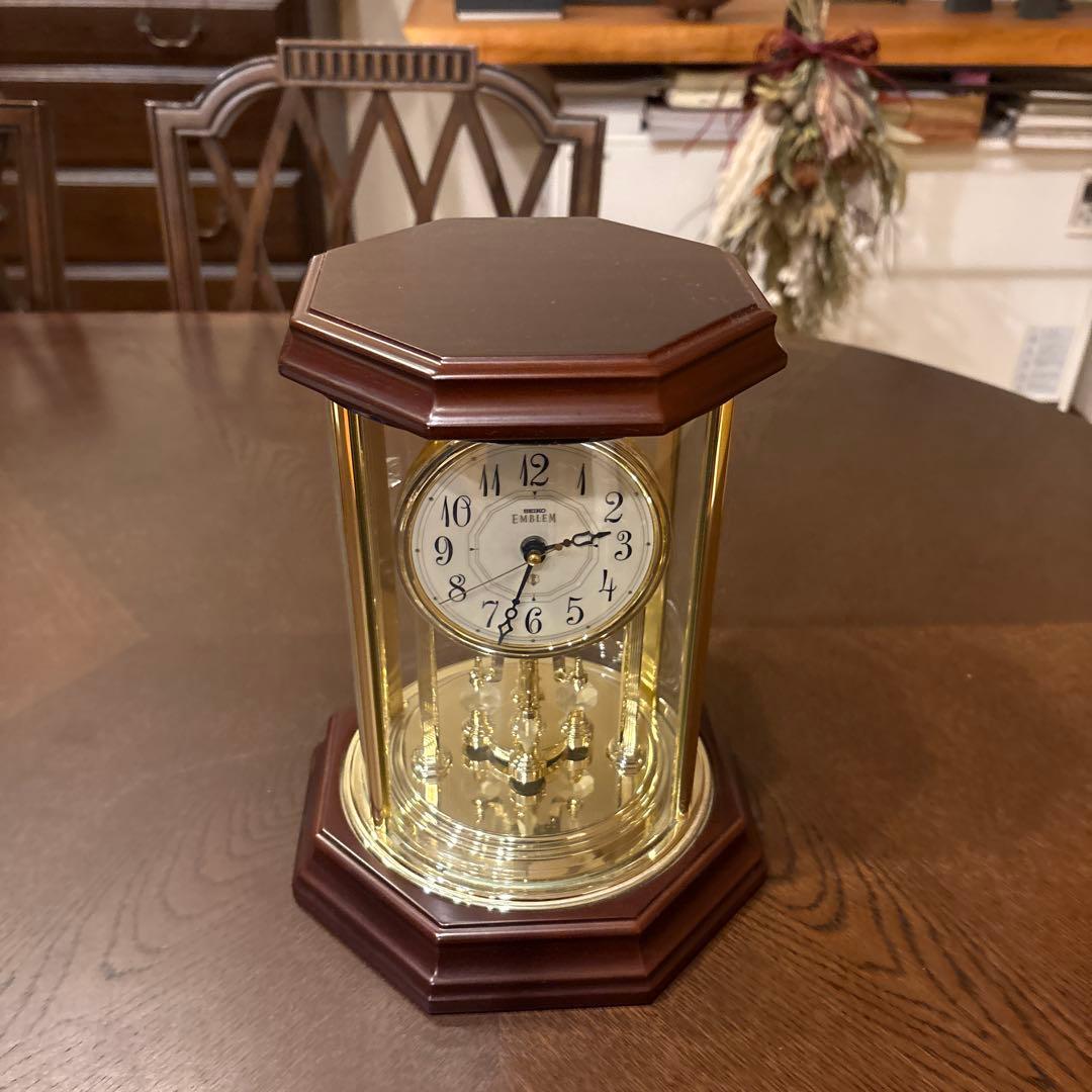 SEIKO EMBLEM 置時計 （希少な八角形）