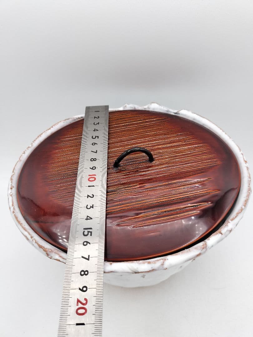 c153 水指　萩焼 塗蓋付 渋谷泥詩 木箱 茶道具 古物