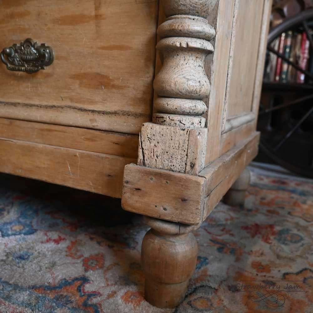 IFU-417 英国アンティーク パインチェスト 収納 チェスト キッチンボード