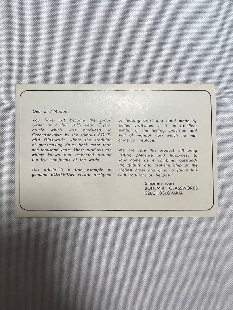 BOHEMIAN CRYSTAL ボヘミアンクリスタル