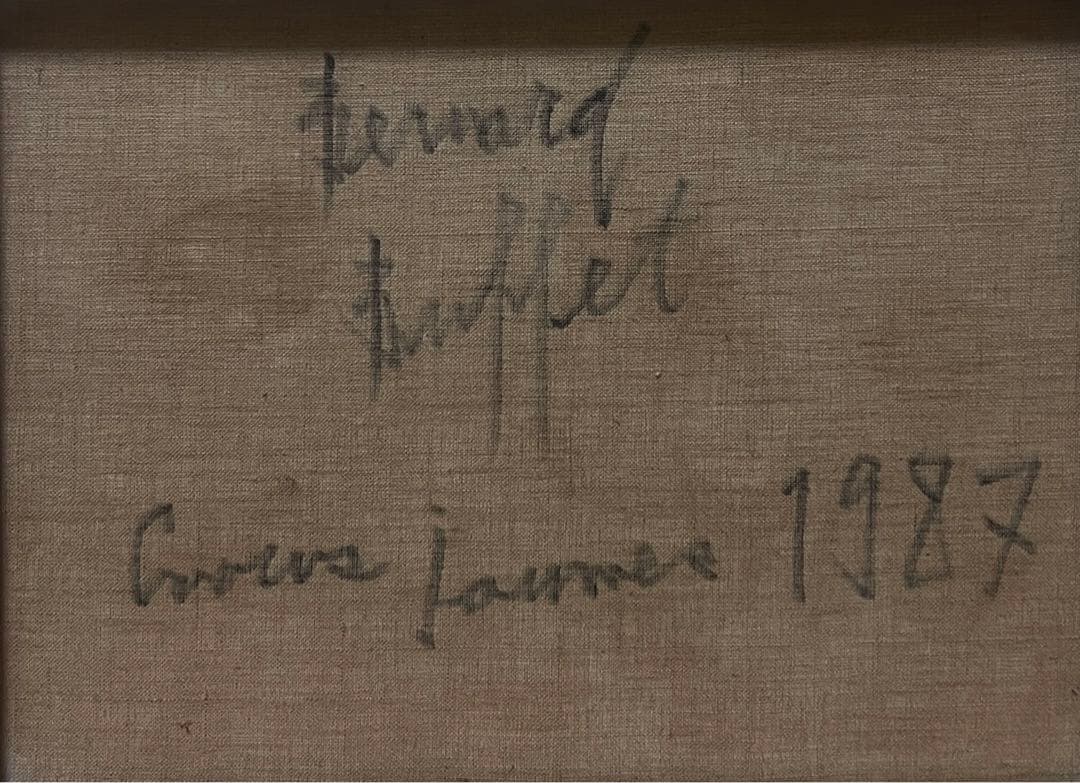 【F6号】ベルナール ビュッフェ（1987）手描き/表裏サイン有り/油彩/額縁