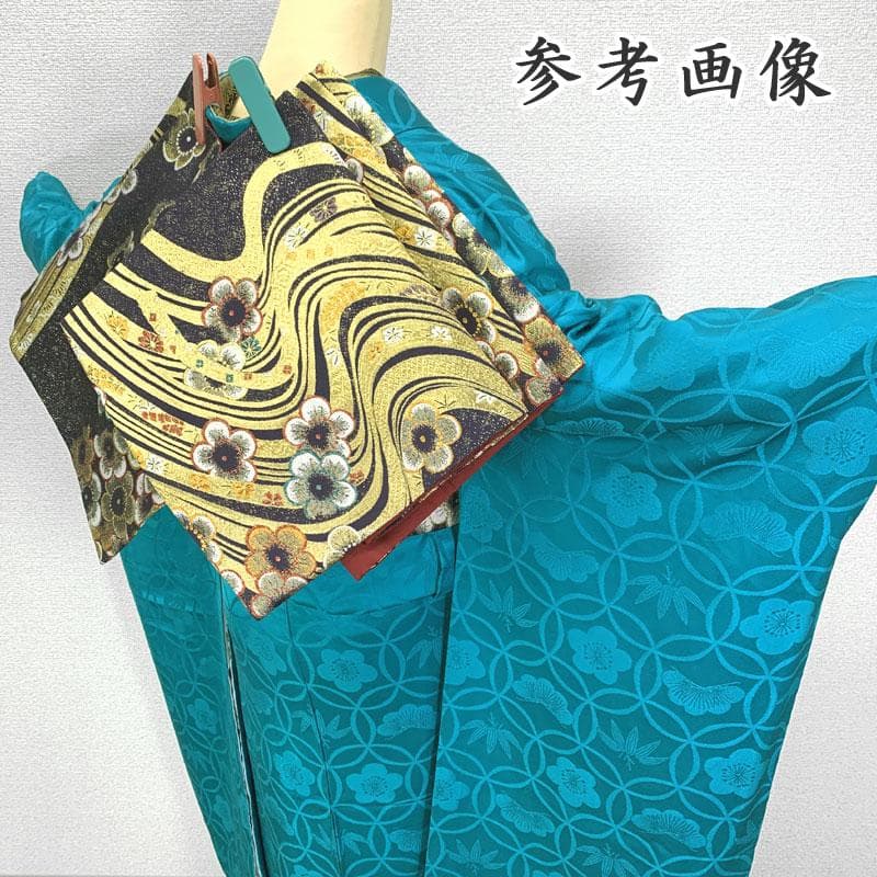 506z11, 503u32〇三松取扱い 花がぁる 色無地振袖 松竹梅〇美品