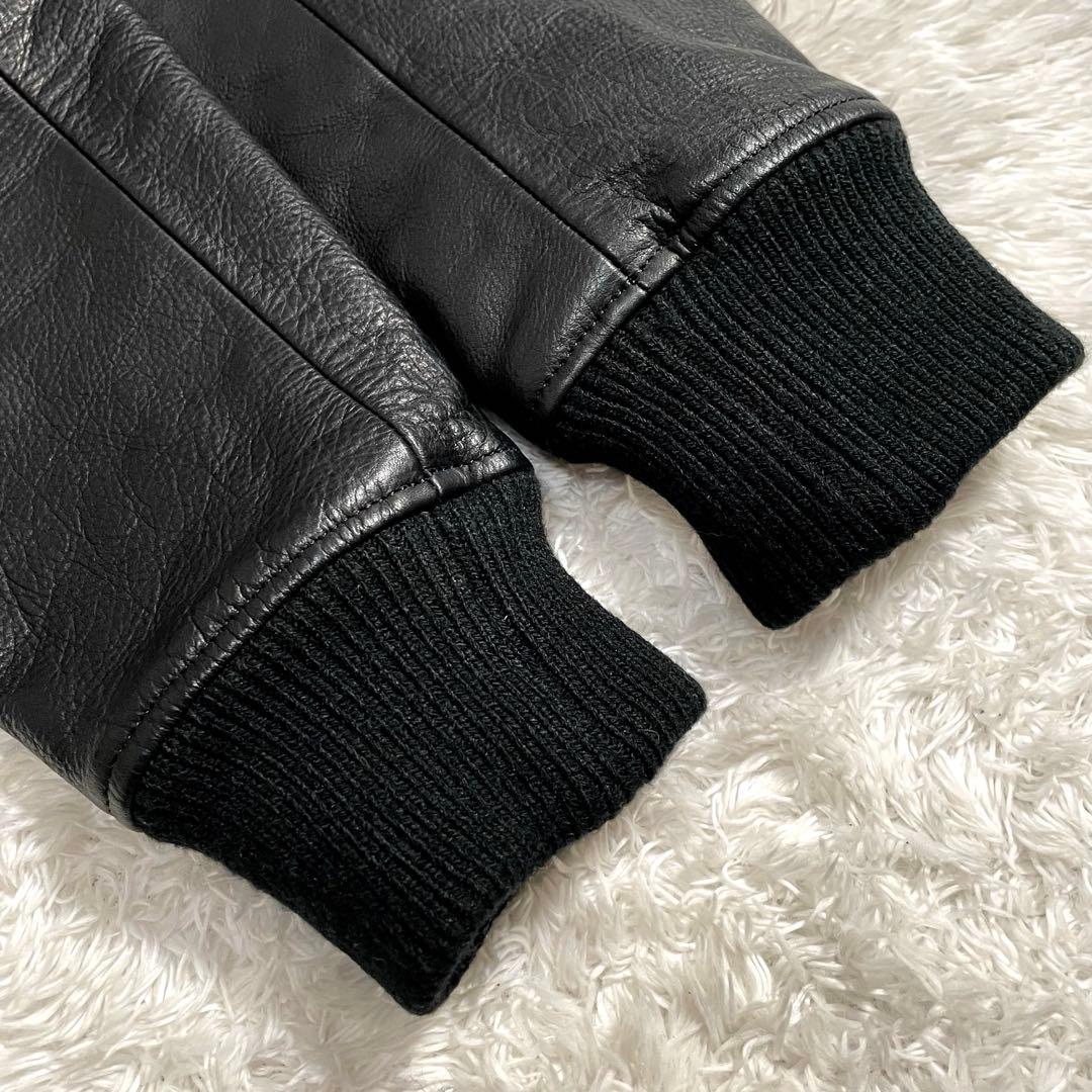 AKM レザージャケット カウハイド ダイヤキルティング スタンドカラー