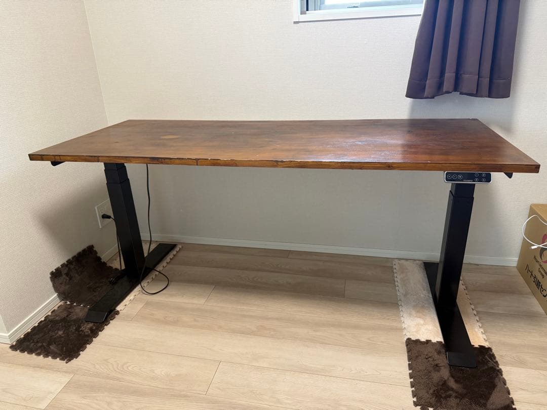 ゆう☆)FLEXISPOT E7B 昇降機能付き木製(160x65)