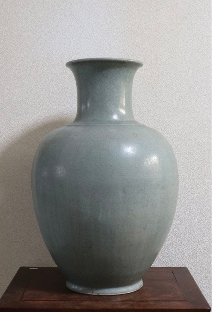 中国　汝窯青磁　大瓶　コレクション放出　アンティーク　送料込み250901