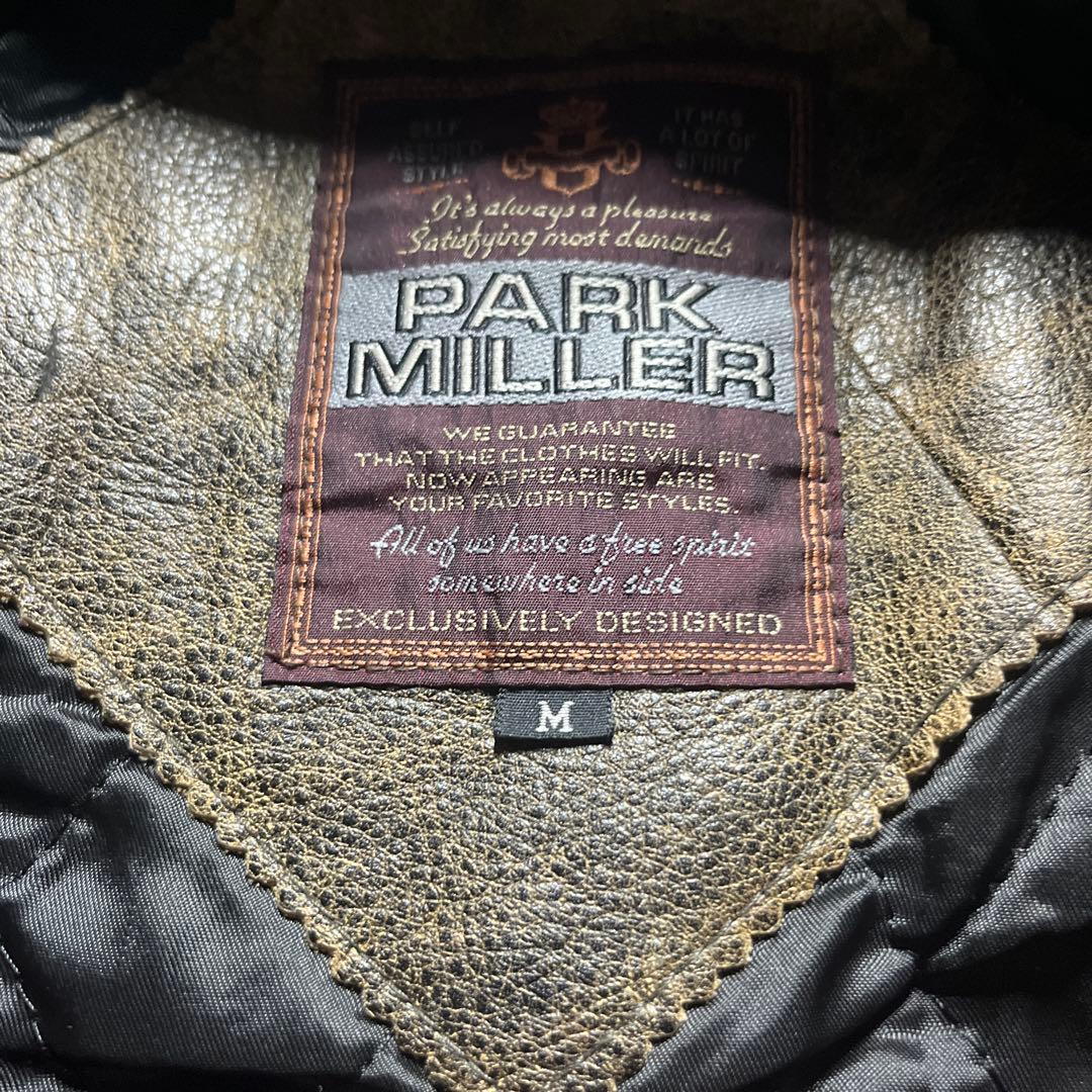 希少 PARK MILLER シングルライダース レザージャケット M 送料無料