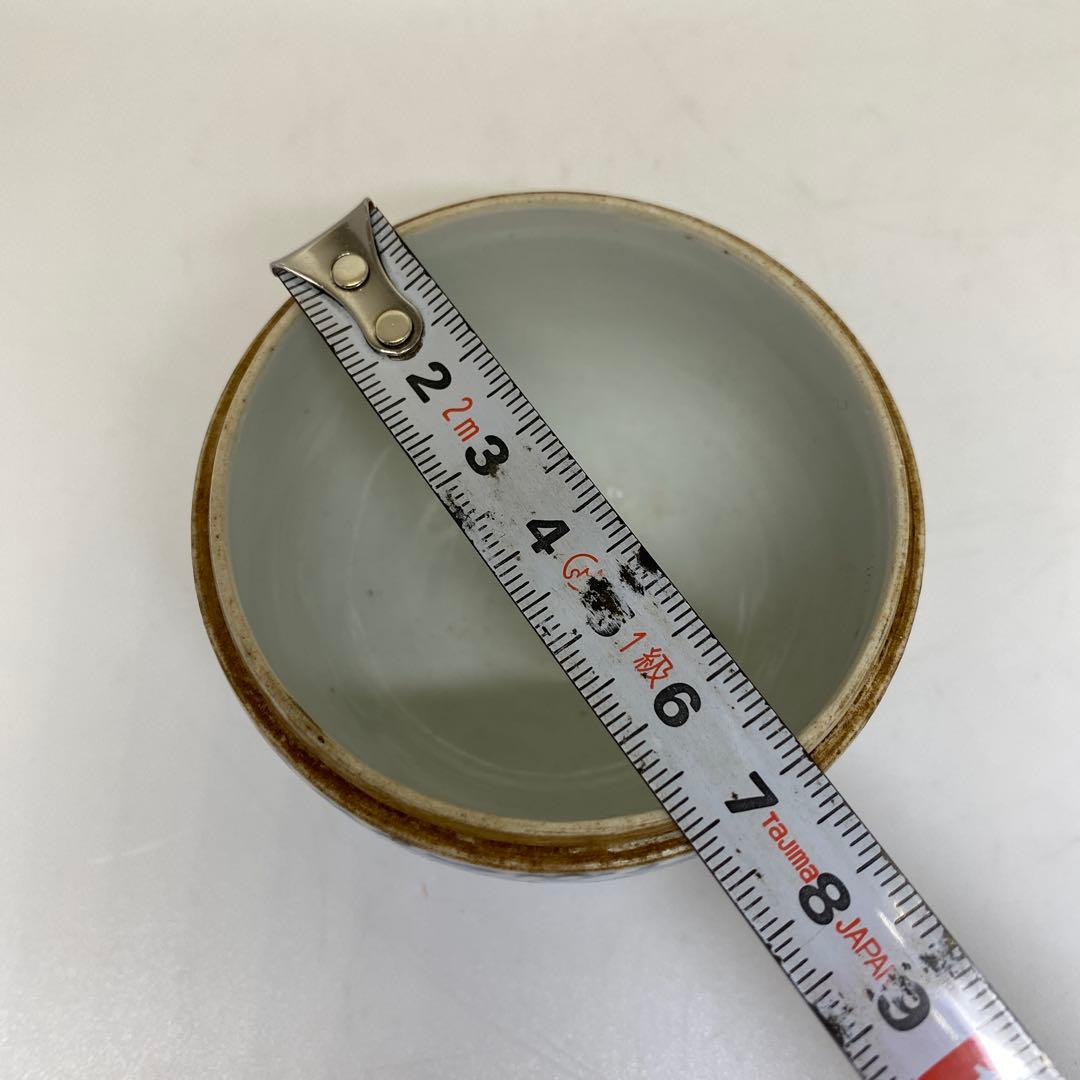 江戸中期　古伊万里　花唐草蓋物　高さ約7㎝ 東Y7-0204☆2Fタカチ