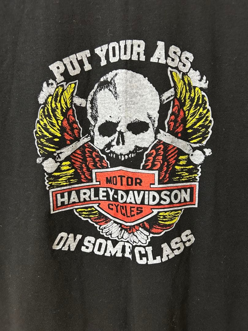ハーレーダビッドソン　tシャツ screen stars 80s スカル