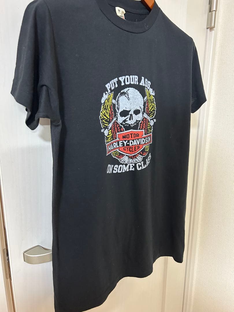 ハーレーダビッドソン　tシャツ screen stars 80s スカル