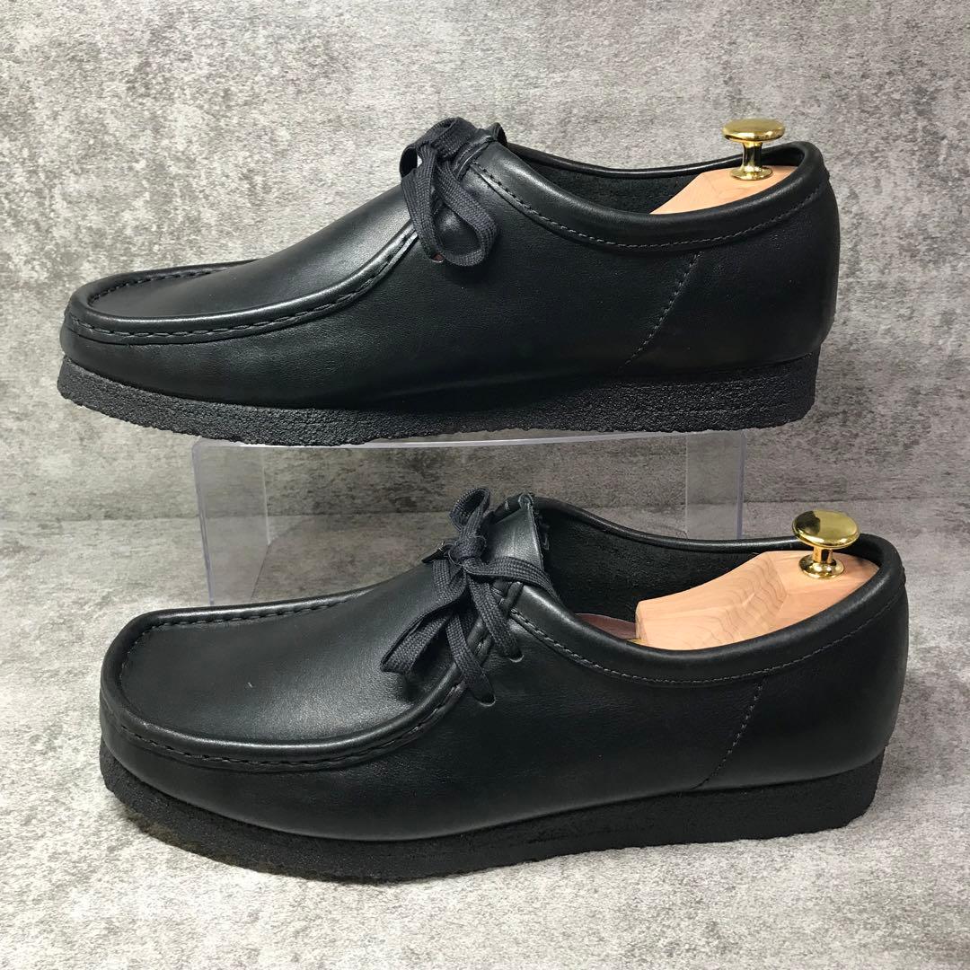 【未使用級】Clarks Wallabee ワラビー　レザー　黒　28.5㌢