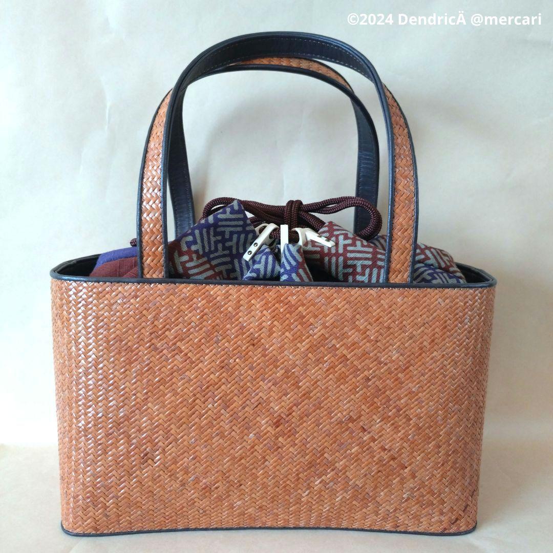 和装バッグ　網代バッグ　取り外し可　京都　小物　浴衣