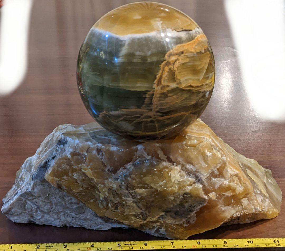 瑪瑙 メノウ 水晶 玉 土台 セット